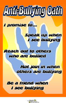 Poster: Anti-Bullying Pledge by Health EDventure | TpT