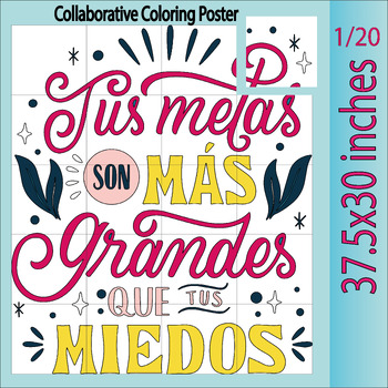 Preview of Póster Colaborativo Cinco De Mayo Zentangle |Collaborative Poster Mexican Fiesta