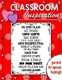 Freebie: In This Class Motivating Poster Words for Student