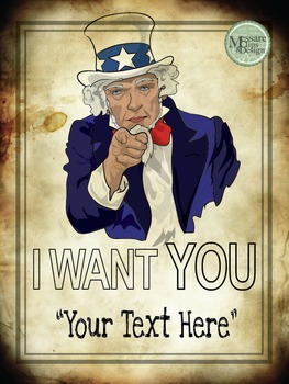 Preview of Poster - Motivational DIY - Patriotic Uncle Sam {Messare Clips and Design}