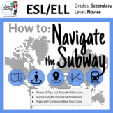 Poster, Map & Task Cards for the Metro / Subway - ESL/ELL 