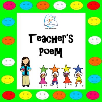 Teachers Poem by Little Tots Learning | Teachers Pay Teachers