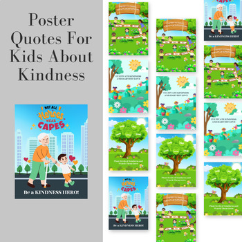 Preview of Poster Quotes For Kids About Kindness , 4 pages