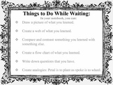 Poster - Things To Do While Waiting