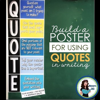 Preview of Poster for Using Quotations