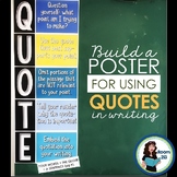 Poster for Using Quotations