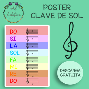 Preview of Poster gratuito Escala de Sol - Por Colores - Gratis - Descarga - Escala de Do