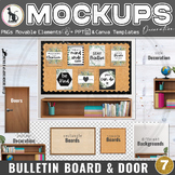 Decoration Mockups for Bulletin Board Posters and Door PNG