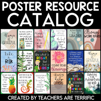 Preview of Posters Catalog for Teachers are Terrific