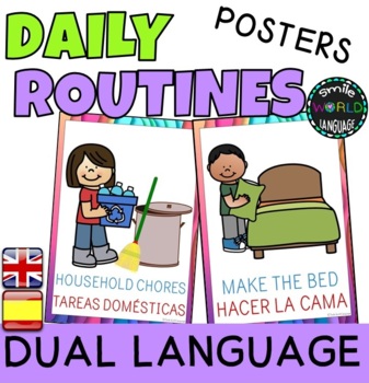 daily routine clipart spanish