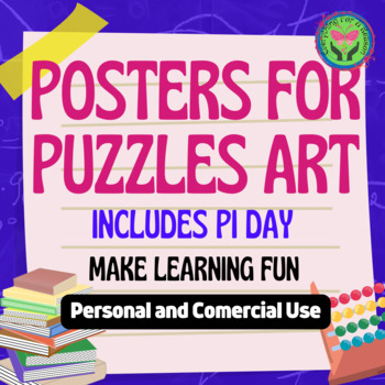 Preview of Posters Fun Math Facts - Pi day included