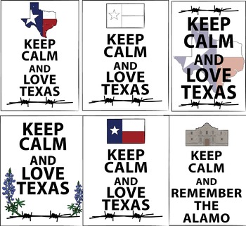 Posters - Keep Calm and Love Texas {Messare Clips and Design} | TPT