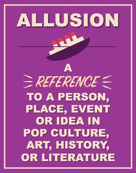 Preview of Posters: Literary Terms (Set of 16) in PURPLE