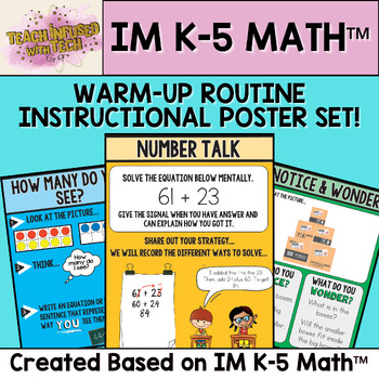 Preview of Posters...Math Warm-Up Routines! Aligns with Illustrative Math (IM) Curriculum
