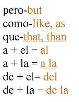 Posters Short Spanish Words By Andrew Snider Tpt