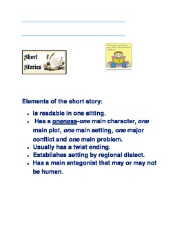 what are the 5 elements of a short story