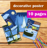 Posters and classroom decorations for Christmas Day