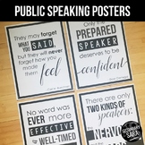 Public Speaking Posters for English Classrooms
