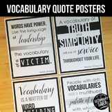 Vocabulary Quote Posters for English Classrooms