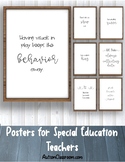 Posters for Special Education Teachers | Classroom Posters