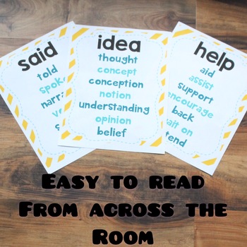 Synonyms Shades of Meaning Posters by Love Learning STEM | TpT