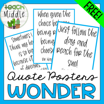 Preview of Posters of the Quotes & Precepts from WONDER!