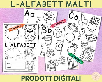 Preview of Posters tal-Alfabett Malti; Karti ta' taħriġ, L-Alfabett għall-Kindergarten