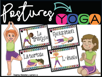 Postures de YOGA poses FRENCH by Inspiring Elementary Learners | TPT