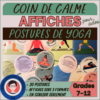 Preview of Postures de yoga pour ados | La pleine conscience | Affiches | APQ | DPA