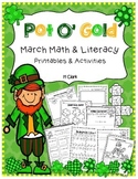 St. Patrick's Day Pot O' Gold Math & Literacy Printables a