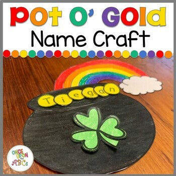 Preview of Pot o' Gold Name Craft St. Patrick's Day Name Activity