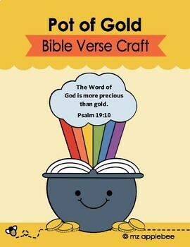Preview of Pot of Gold: Christian St. Patrick's Day Bible Verse Craft