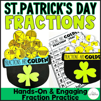 Preview of Fraction Craft for St. Patrick's Day | Pot of Gold Math Activity St. Pattys Day
