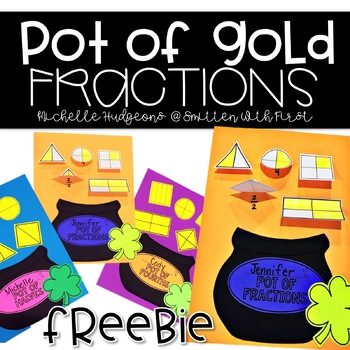 Preview of Pot of Gold Fractions Free Craftivity, March, St.Patrick's Day, 1st grade, 2nd