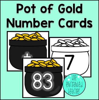 Preview of Pot of Gold Number Cards | St. Patrick's Day Math