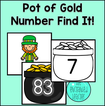 Preview of Pot of Gold Number Find It! | St. Patrick's Day Literacy
