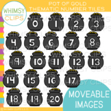 Pot of Gold Number Tiles Clip Art {MOVEABLE IMAGES}