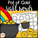 Pot of Gold St-Patrick's Day Sight Word Literacy Activity