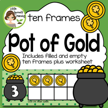 Preview of Pot of Gold Ten Frames {Freebie}