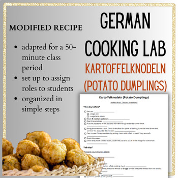 Preview of Potato Dumplings German Cuisine Cooking Foods Lab International Global Culinary