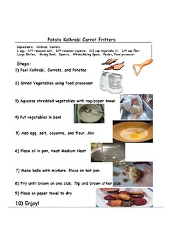 Preview of Potato Kohlrabi Carrot Fritters/ Latke Recipe
