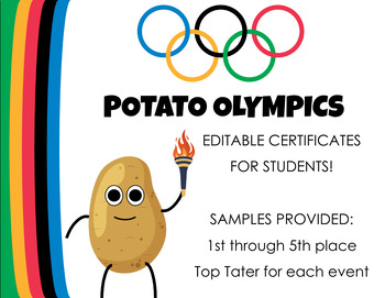 Preview of Potato Olympics Certificate