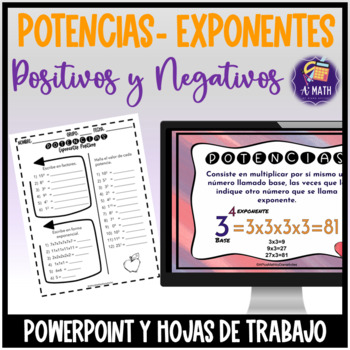 Preview of Potencias - Exponentes Positivos y Negativos