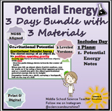 Potential Energy Unit Notes & Activities 3 Days Worth, 3 M