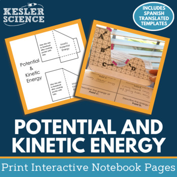 Preview of Potential & Kinetic Energy Interactive Notebook Pages - Paper INB