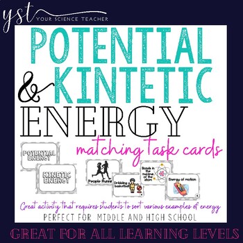 Preview of Potential & Kinetic Energy Matching Task Cards