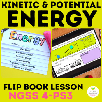 Preview of Potential Kinetic Energy Lesson Review Activity Flipbook - Bulletin Board Lesson