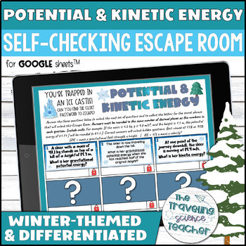 Preview of Potential and Kinetic Energy Activity / Winter & Christmas Theme