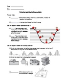 Potential and Kinetic Energy Assessment (Quiz)