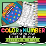Potential and Kinetic Energy - Color By Number Worksheet